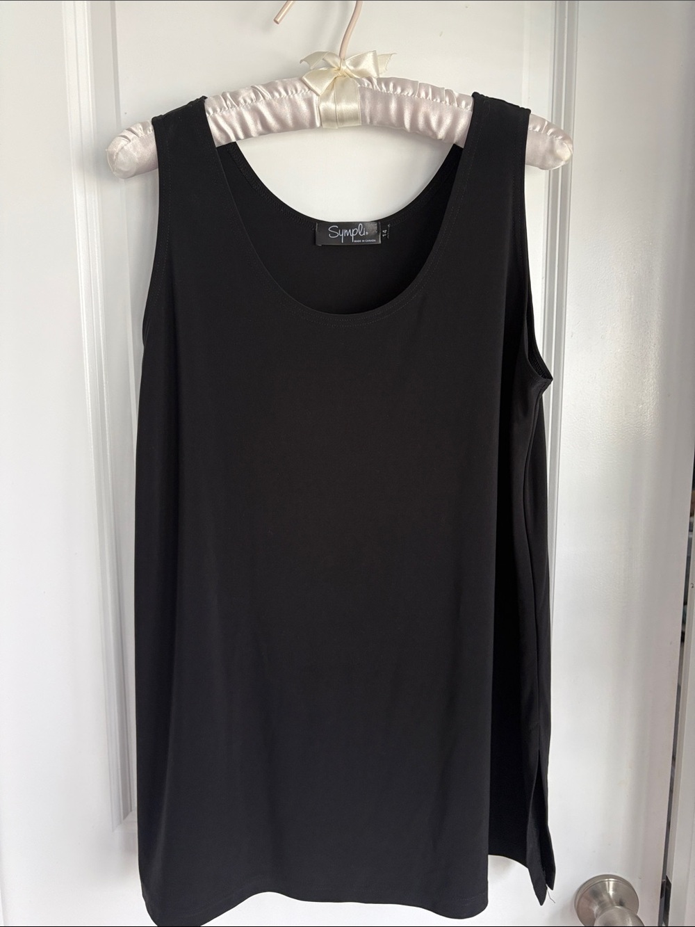 Sympli Black Scoop Neck Tank Top